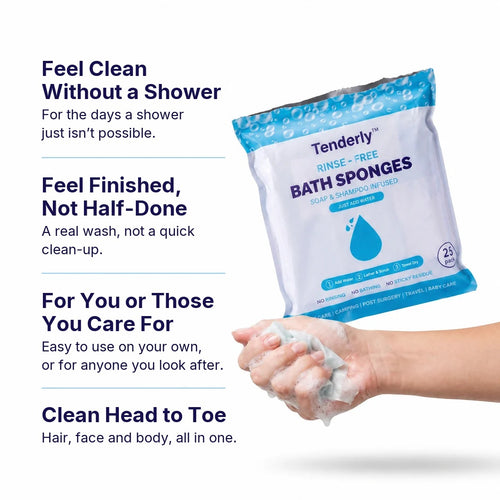 Tenderly Rinse-Free Bath Sponges